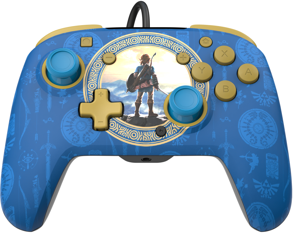 PDP Remacth Wired Controller 500-134-HLBL NSW,Zelda,Hyrule Blue