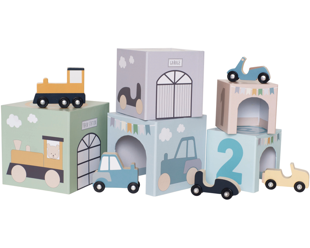 JABADABADO Stapelwürfel Fahrzeuge C2522