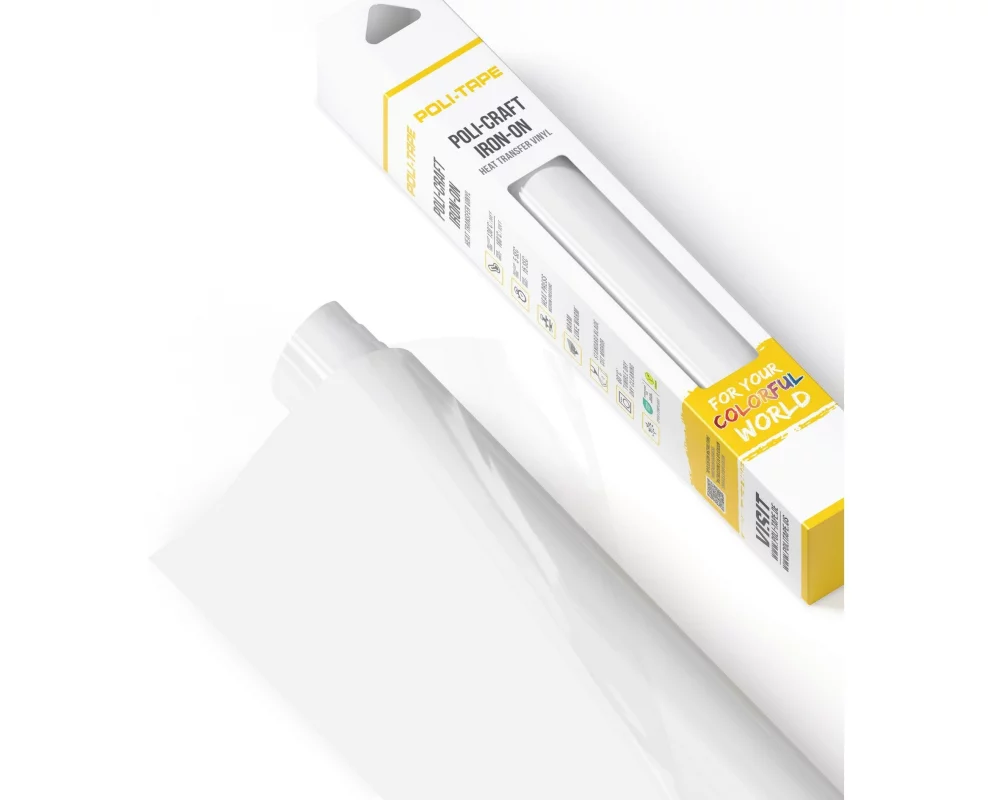 Poli-Tape Aufbügelfolie Poli-Flex turbo, 30.5 x 122 cm, Weiss