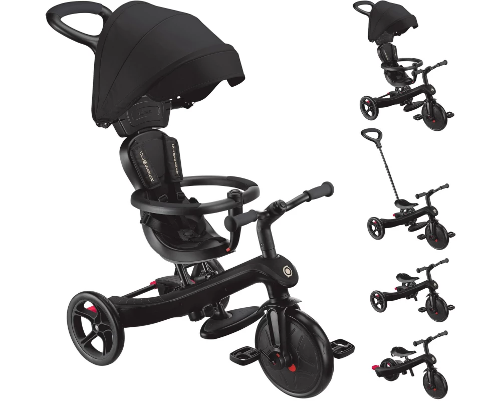 GLOBBER Dreirad Trike Explorer 4 in 1 Black