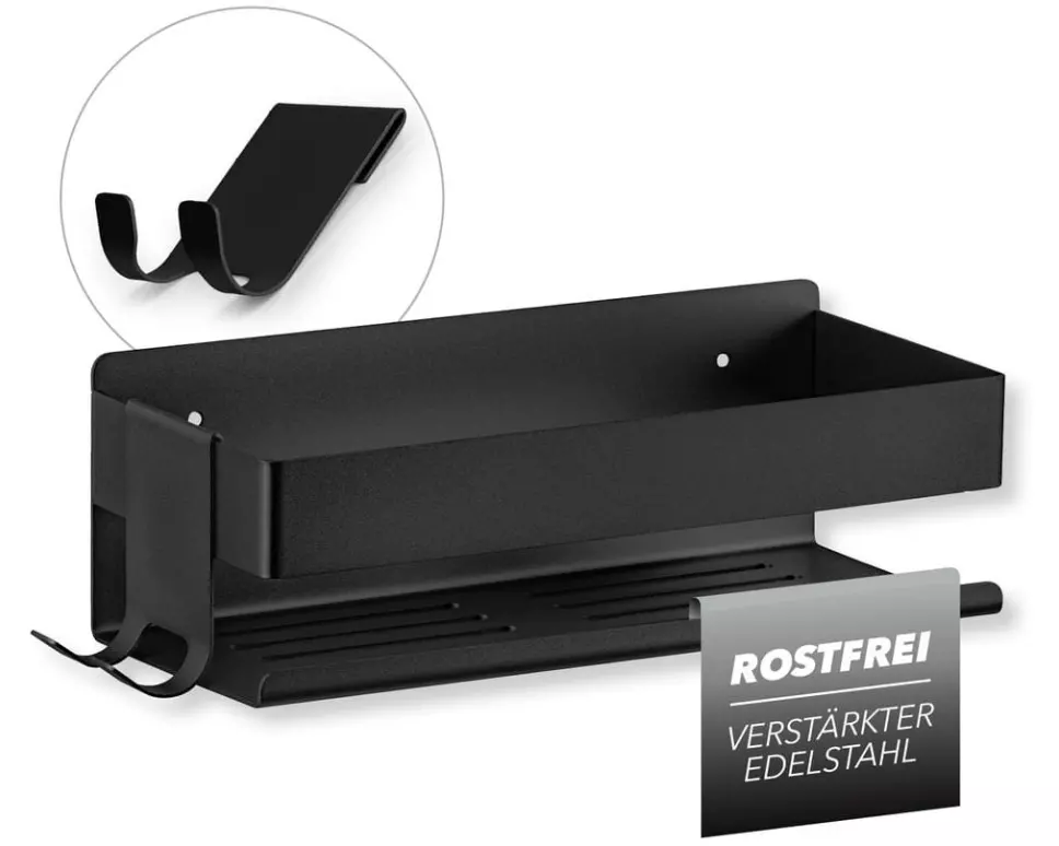 Benkstein Einzel-Duschorganizer Schwarz