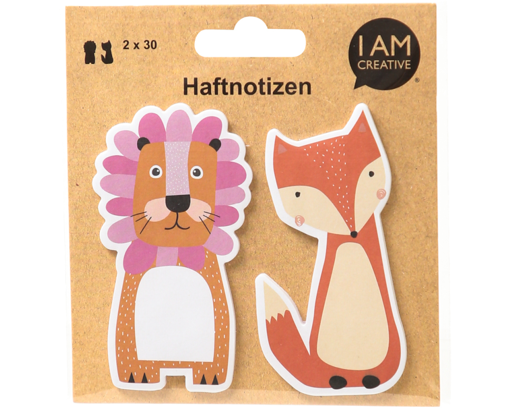 I AM CREATIVE Sticky Notes MAA4086.87 Tiere 60 Blatt