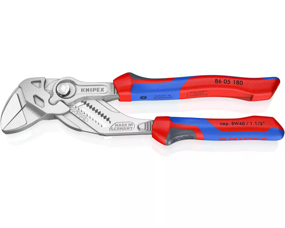 Knipex Zangenschlüssel 180 mm Verchromt mit Mehrkomponenten-Hüllen
