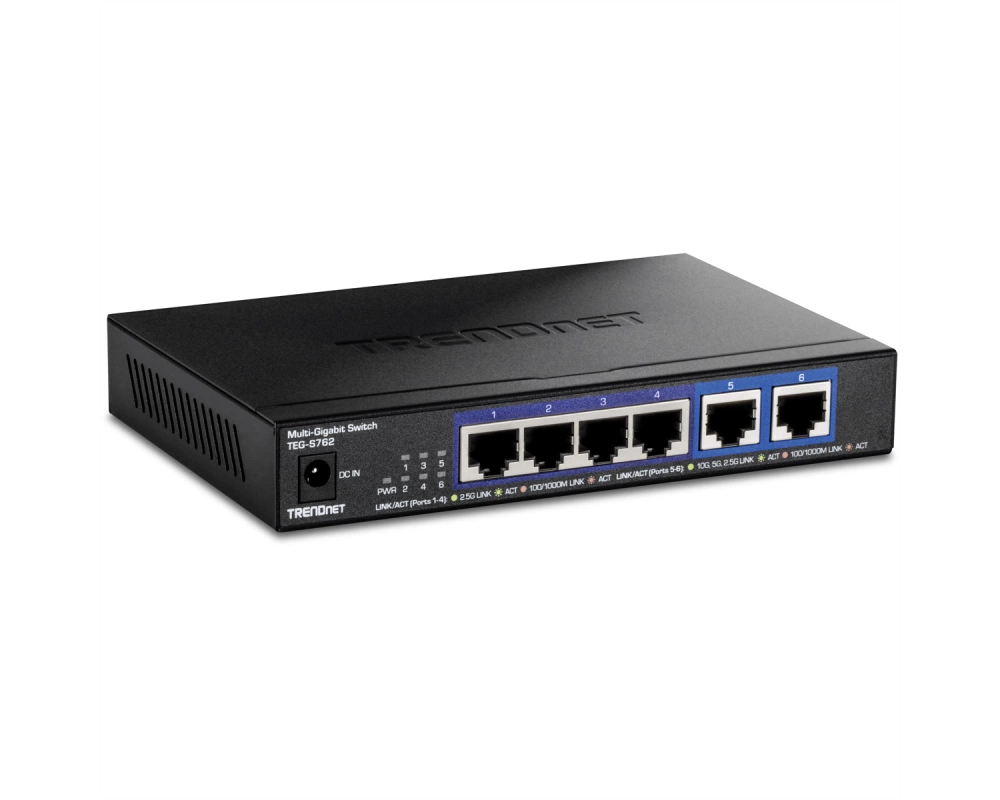 TRENDnet TEG-S762 6-Port 10G Switch, schwarz