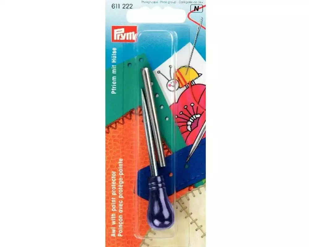 Prym Pfriem 80 mm, mit Kunststoffgriff und Hülse