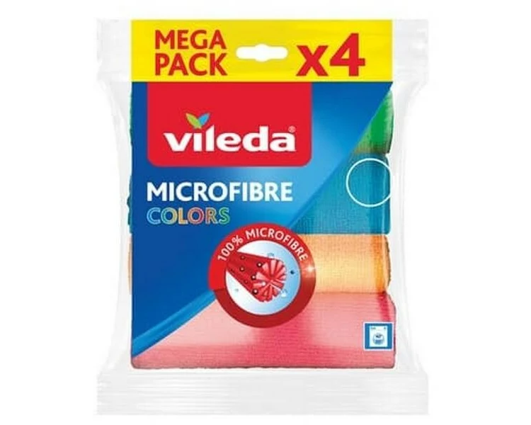 Vileda Vileda Microfibre Colors 4 Stück 4 Stück, Mehrfarbig