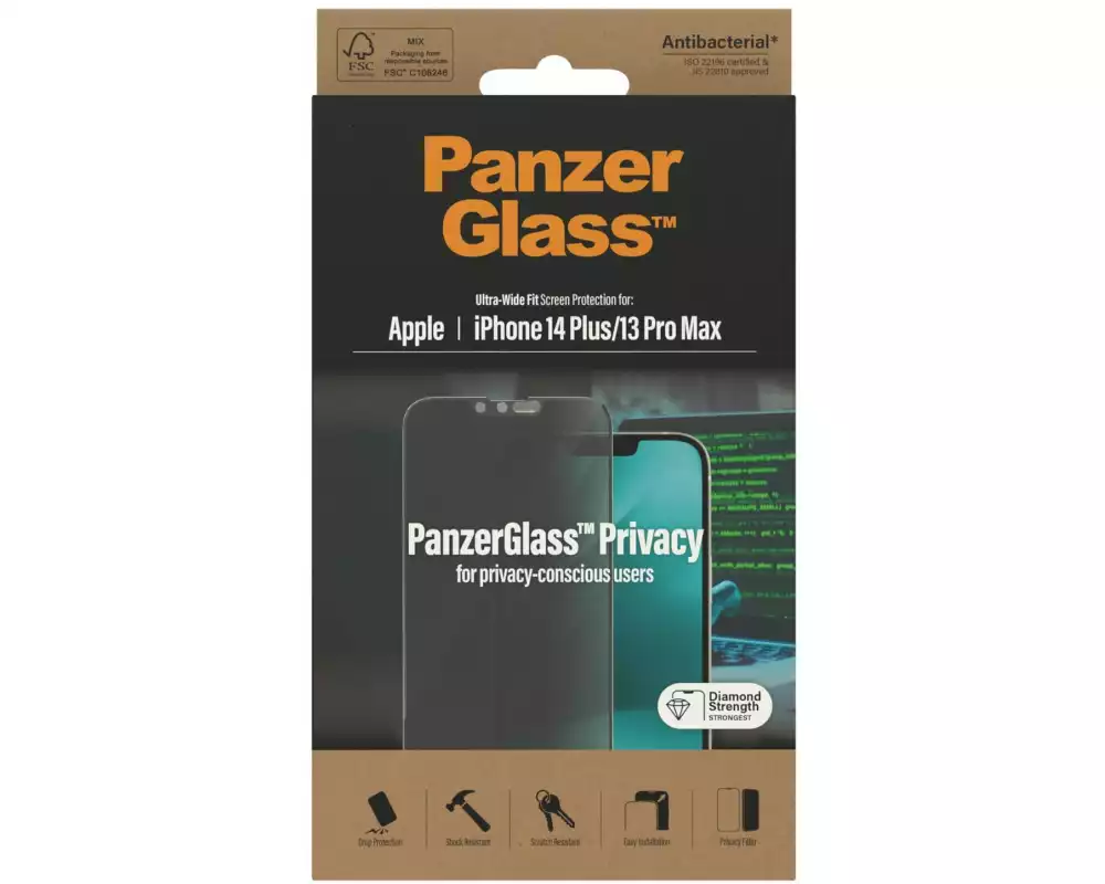 Panzerglass Displayschutz Ultra Wide Fit Privacy iPhone 14 Plus