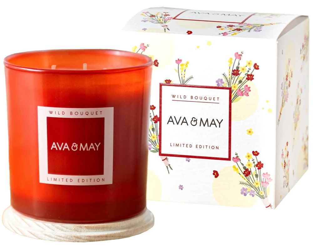 AVA & MAY Duftkerze Wild Bouquet 380g
