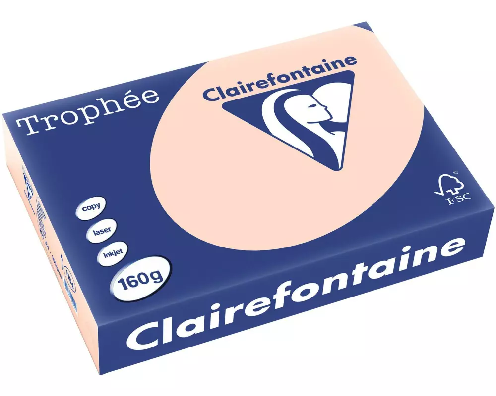 Clairefontaine Kopierpapier Trophée Colored Copy FSC A4, Koralle, 160 g/m²