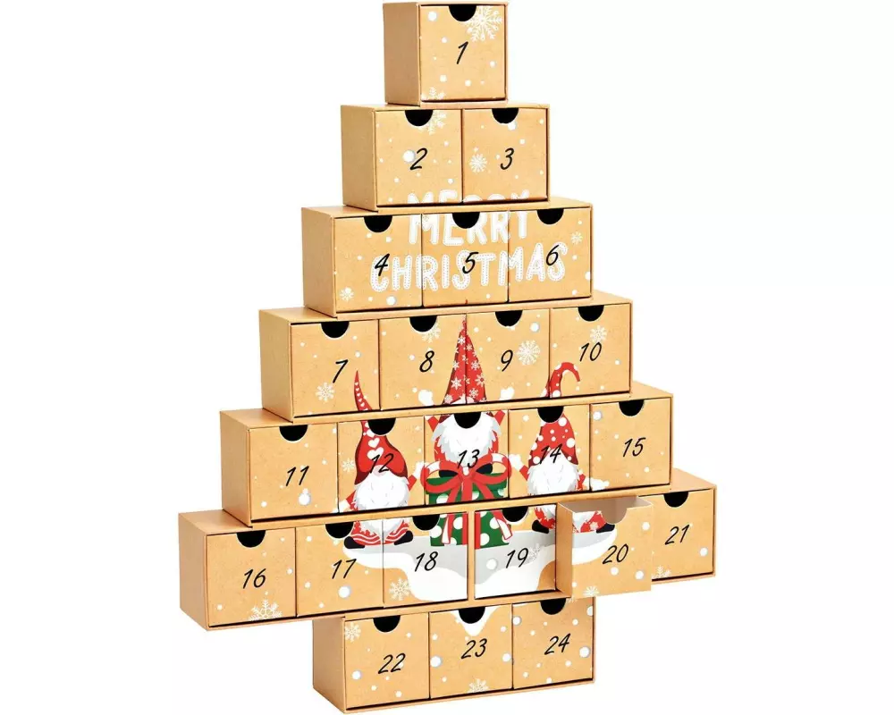 G. Wurm Adventskalender Tannenbaum 38 x 48 x 6 cm