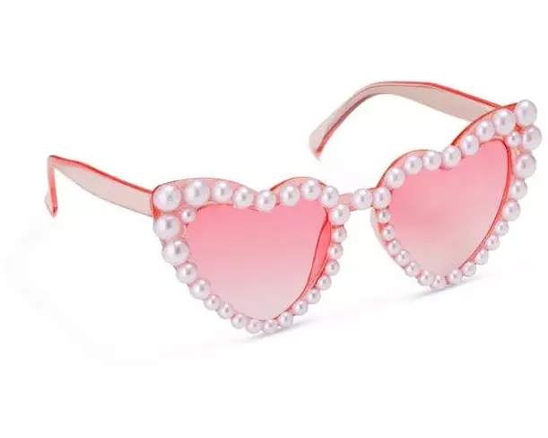 Partydeco Partybrille Herz, 13.5 x 5 x 13 cm, Rosa