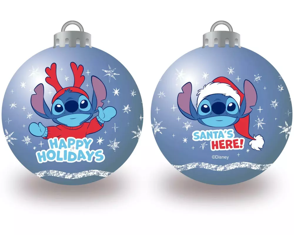 Arditex Weihnachtskugel 6 Stück, Ø 8 cm, Blau, Lilo und Stitch