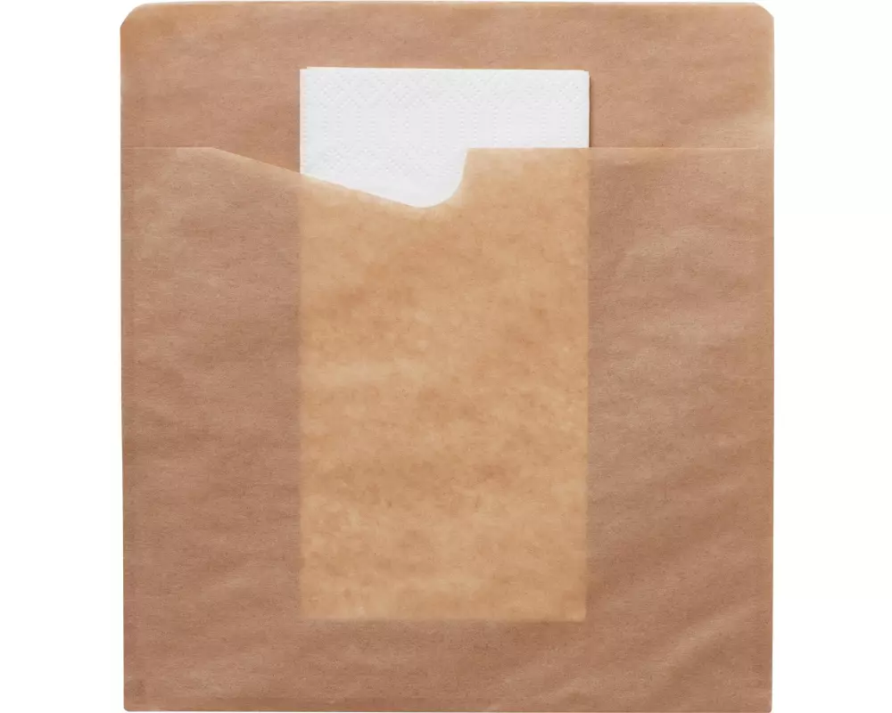 BioPak Snackserviette 19.4 cm x 21 cm, Weiss