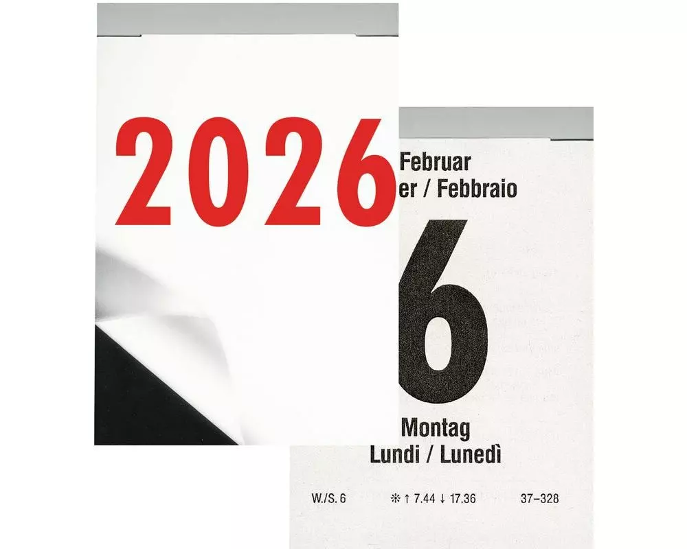 Biella Abreisskalender Abreisskalender Tag 6.5 x 9.8 cm, hoch