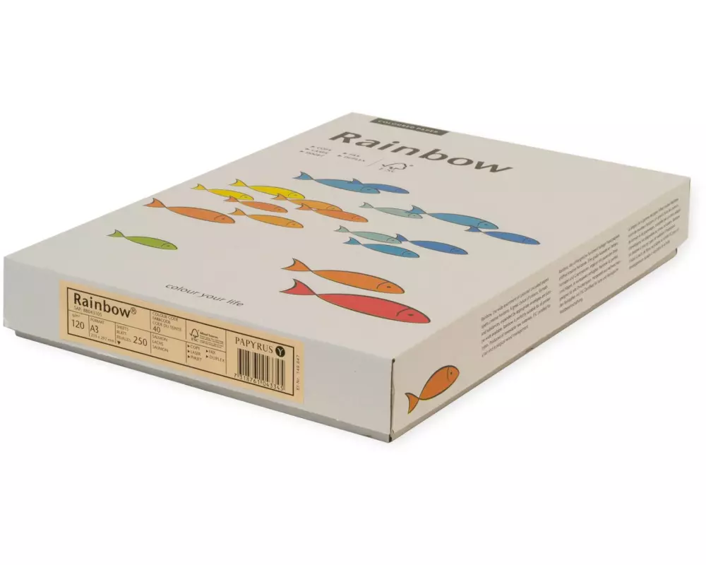 Rainbow Kopierpapier A3, Mittelgelb, 120 g/m², 250 Blatt