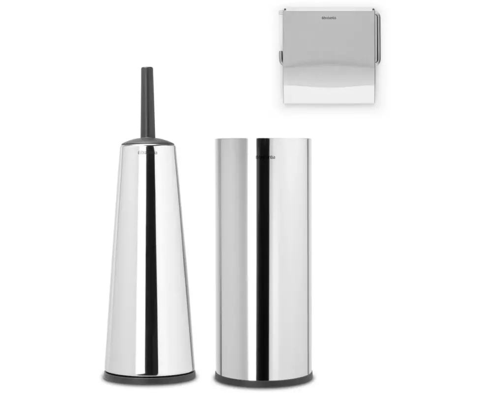 Brabantia Toilettenbürste Set ReNew Silber