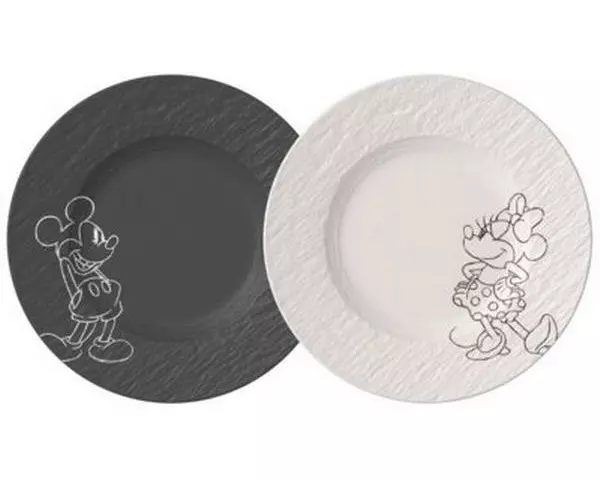 Villeroy & Boch Manufacture Rock – Mickey Mouse Dessertteller, 2-teilig