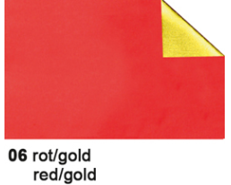 URSUS Bastelfolie Alu 50x80cm 4442106 90g, rot/gold