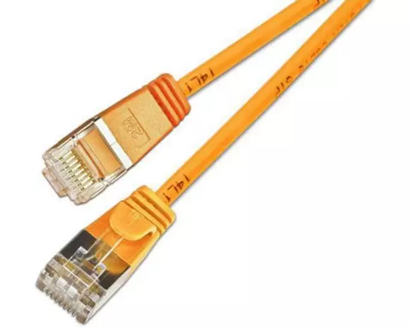SLIM Slimpatchkabel RJ-45 - RJ-45, Cat 6, U/FTP, 1 m, Orange