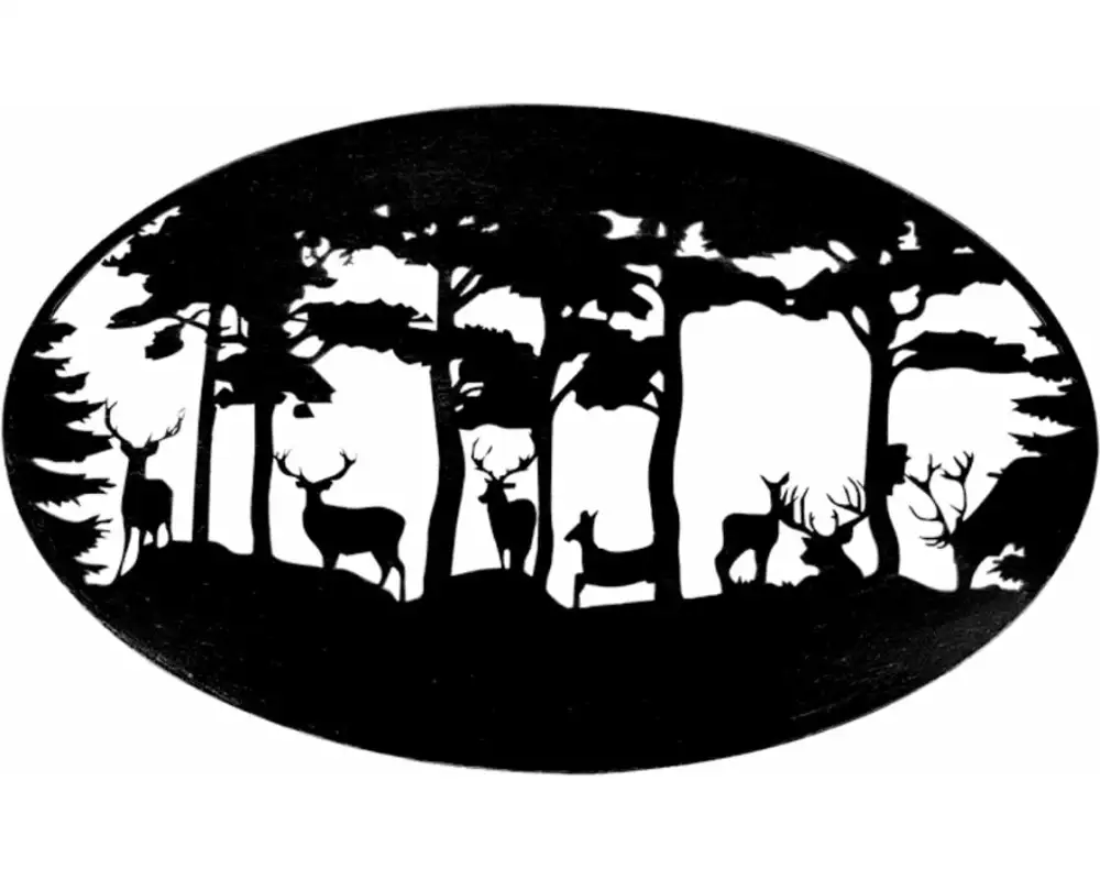 Esschert Design Wanddekoration Hirsche 89.8 cm, Schwarz