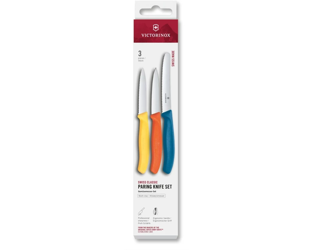 Victorinox Messer-Set Swiss Classic, Gelb / Orange / Blau