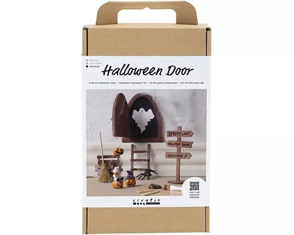 Creativ Company Bastelset Halloween Wichteltür 12-teilig