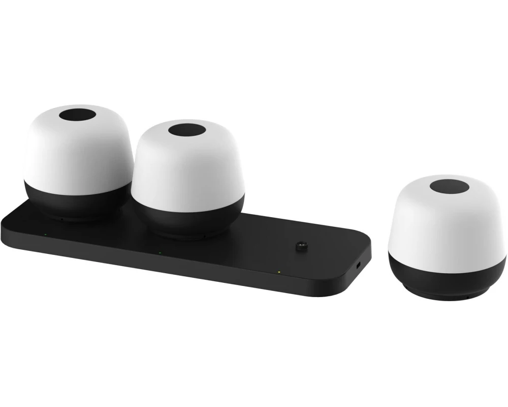 Schönenberger Akku-Tischleuchte MoveGlow 3er Set, Schwarz