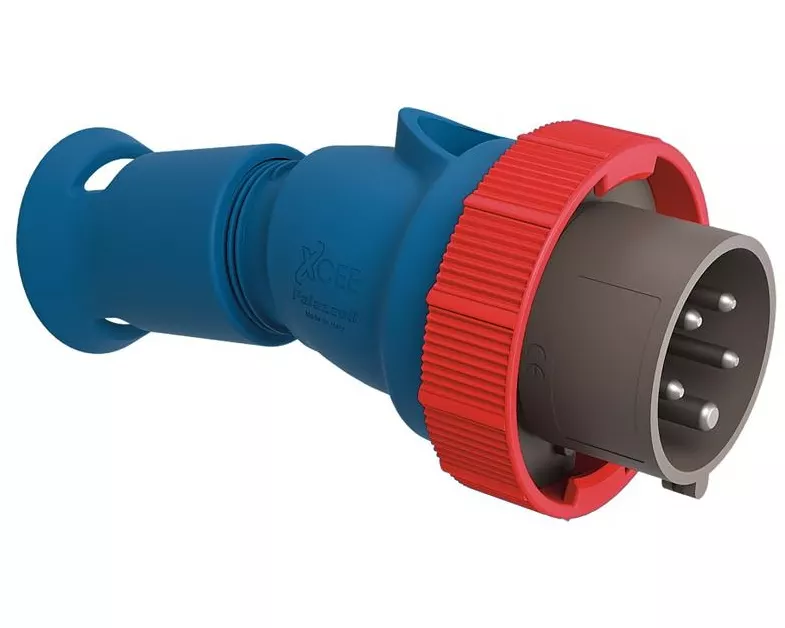 STEFFEN Palazzoli CEE Stecker 3LNPE 5P 400 V 32 A vernickelt