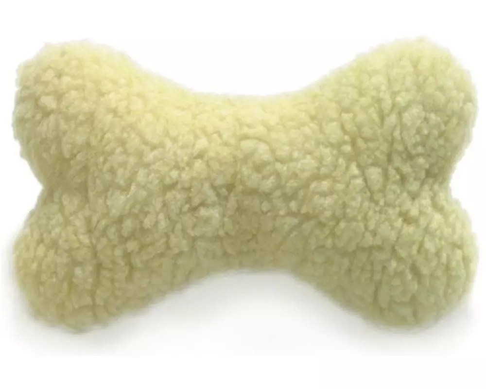 SwissPet Hunde-Spielzeug Spielknochen Lammfell, 25 cm