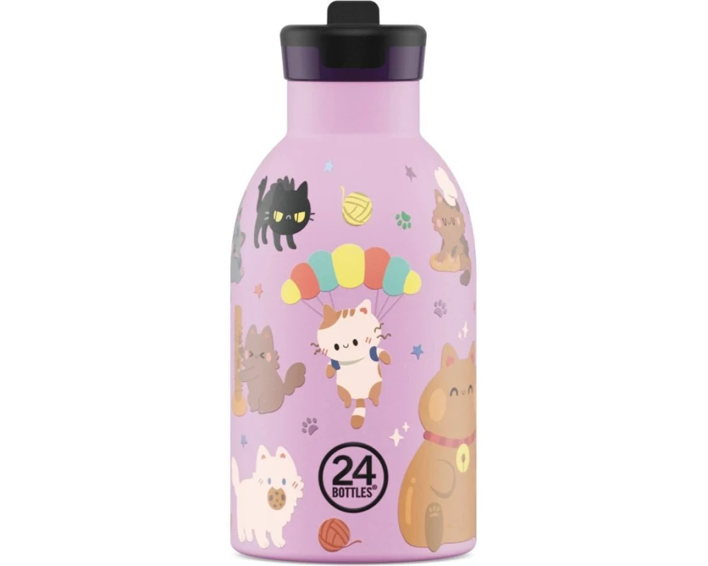 24Bottles Thermosflasche Clima 330, 330 ml, Meow Friends