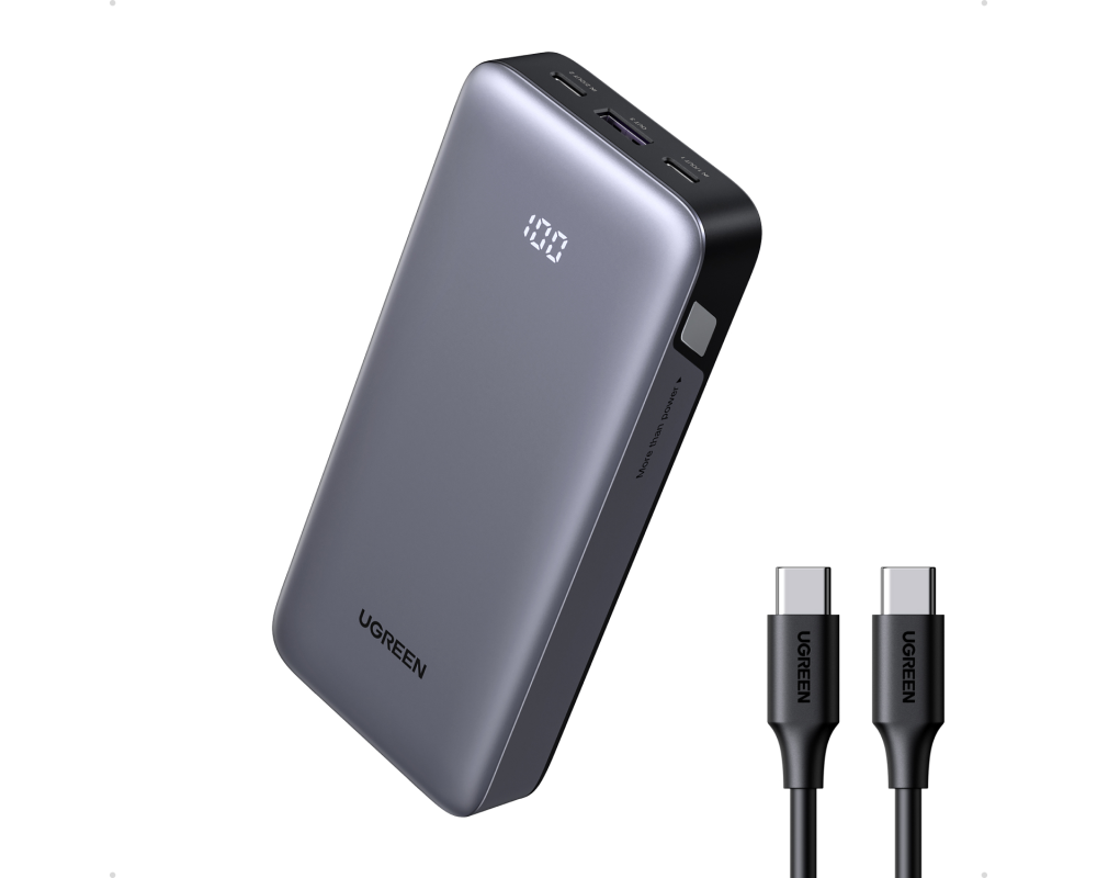 UGREEN Power Bank 20000mAh 30W 55989B Two-way Fast Charging, Grey