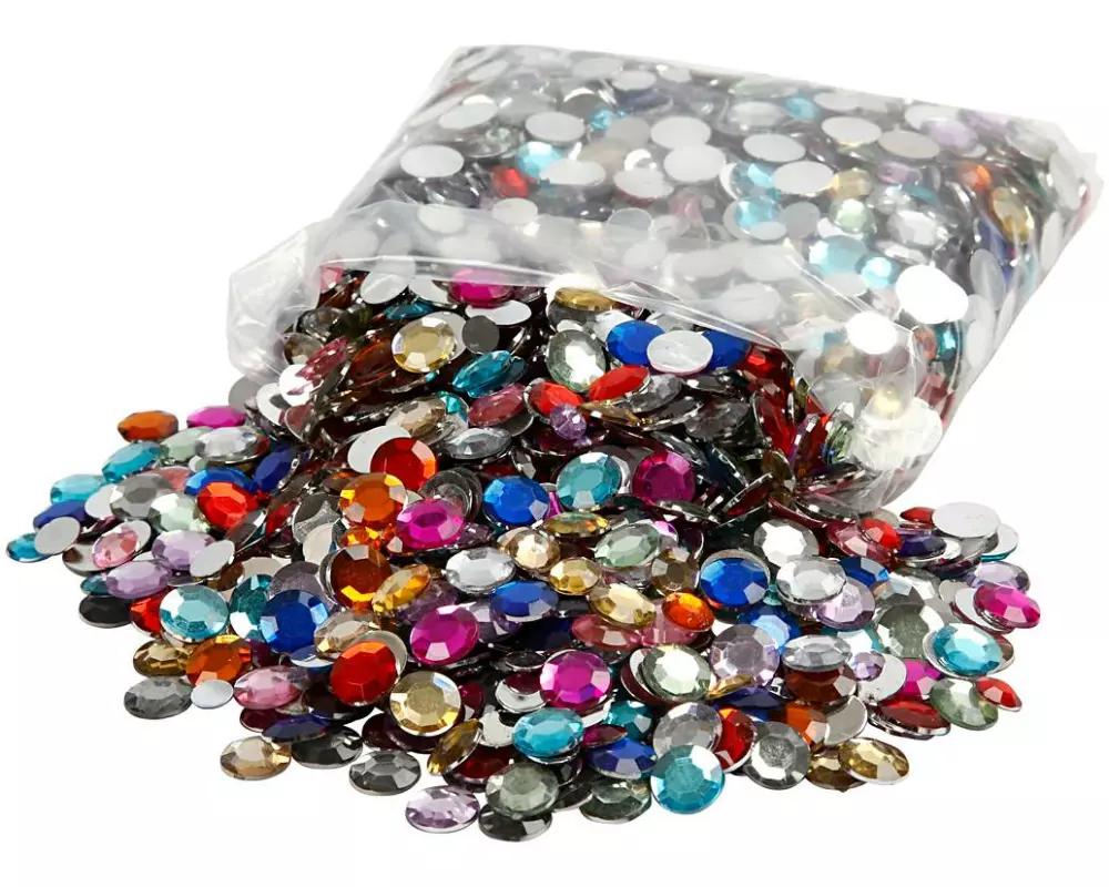 Creativ Company Strasssteine rund D 6.9.12 mm Sortierte Farben 3600 Stk