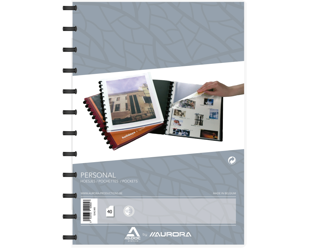 ADOC Sichtbuch Personal A4 5242.905 weiss mit Fenster 40 Taschen