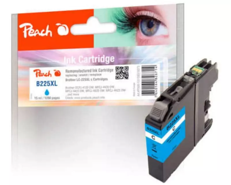 Peach Tinte Brother LC-225XL Cyan