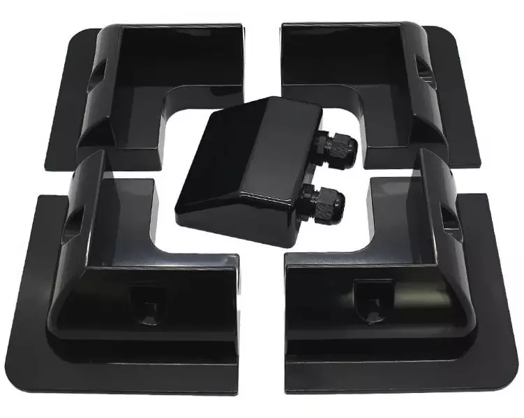 Swaytronic Montagekit Solar-System ABS, Schwarz, 5-teilig