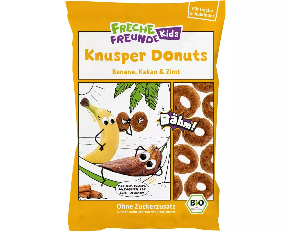Freche Freunde Knabberspass Bio Knusper Donuts Banane 60 g