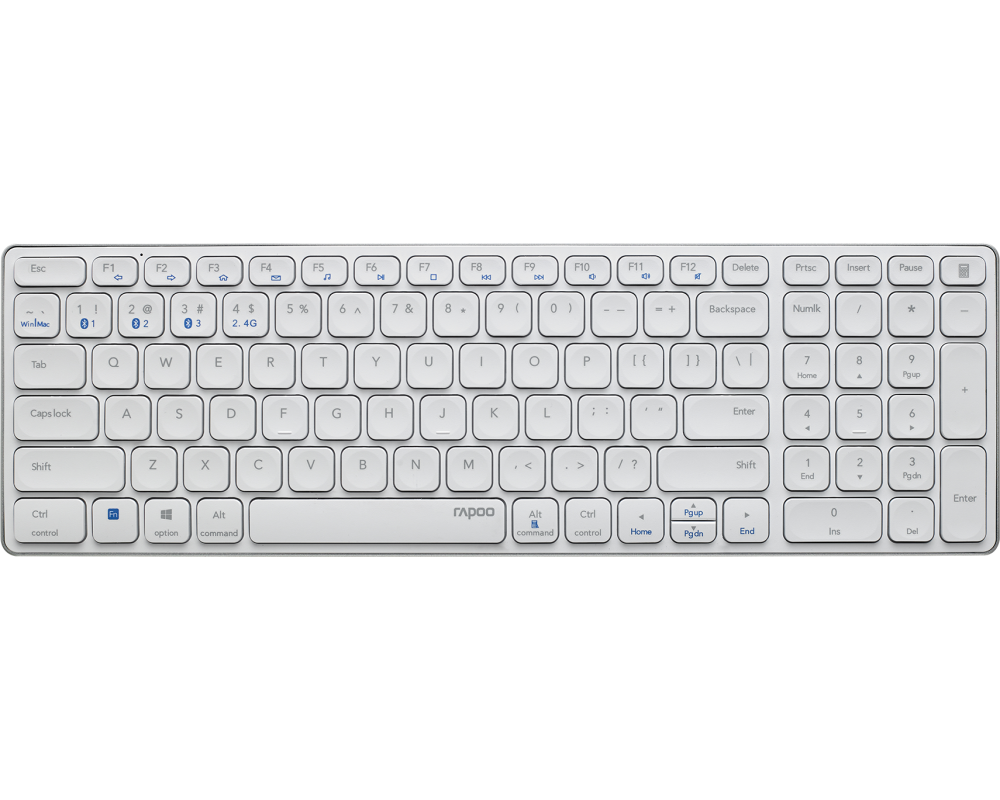 RAPOO E9700M ultraslim keyboard 11481 wireless, White