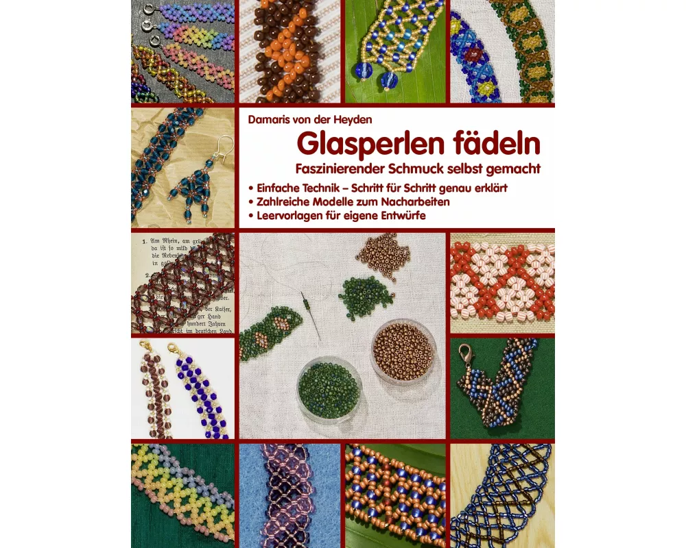 Glasperlen fädeln