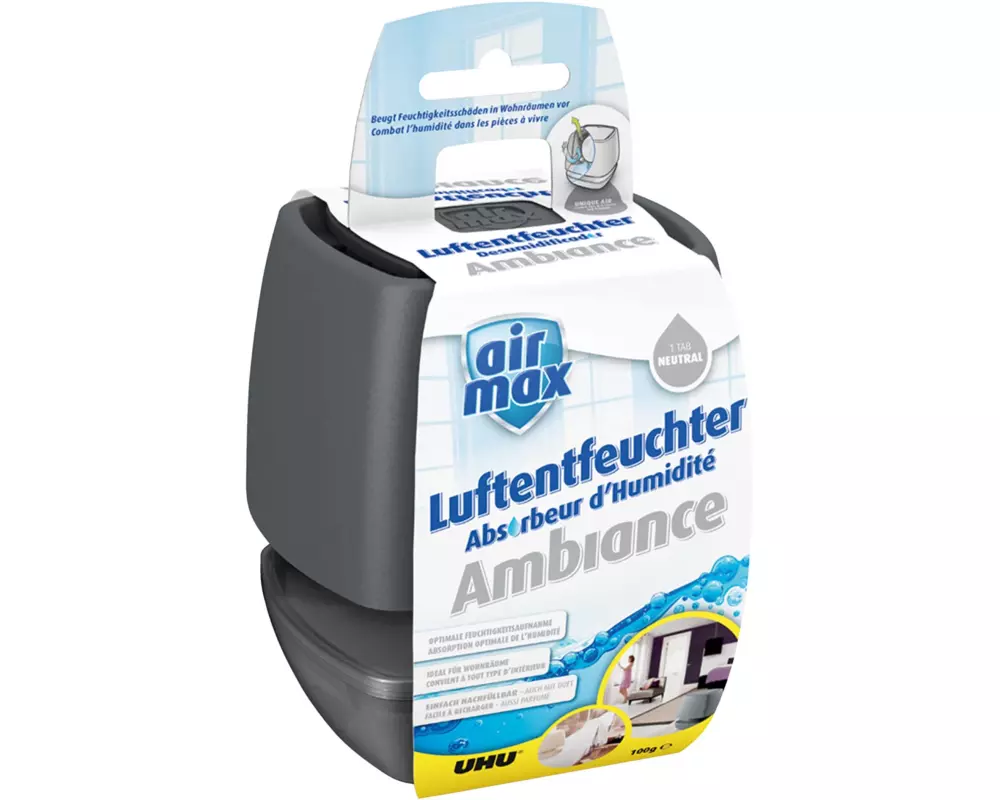 UHU Entfeuchter Airmax 100 g, Anthrazit