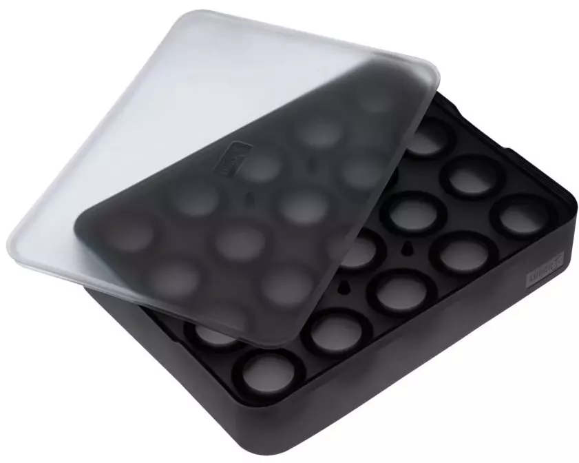 Lurch Eiswürfelform kleine Kugeln Schwarz / Transparent, Ø 3 cm