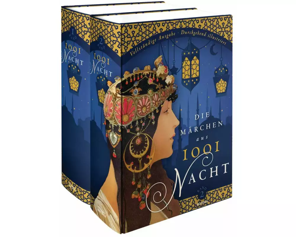 Märchen aus 1001 Nacht - Vollständige Ausgabe durchgehend illustriert (2 Bände)