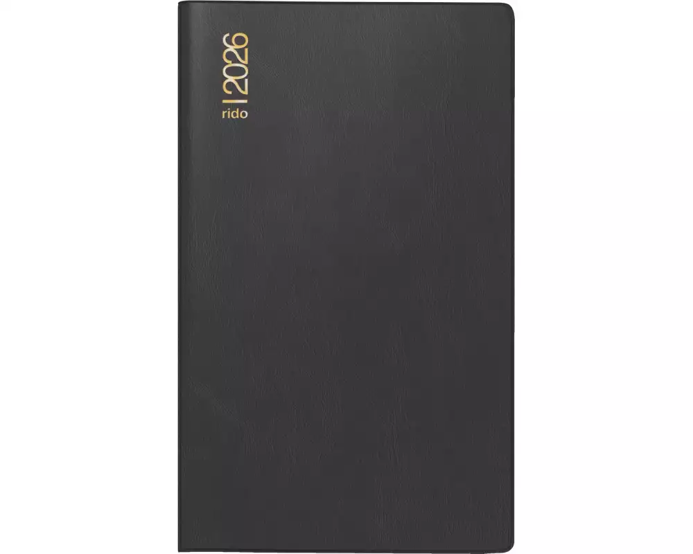 rido idé Taschenplaner Uni 2026, Schwarz