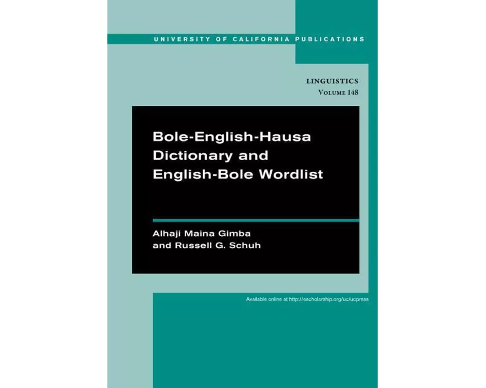 Bole-English-Hausa Dictionary and English-Bole Wordlist