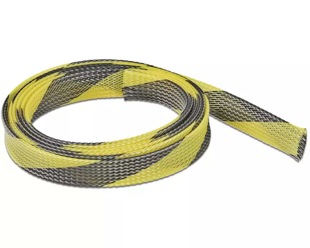 Delock Kabelschlauch dehnbar, 2m x 19 mm Gelb Schwarz