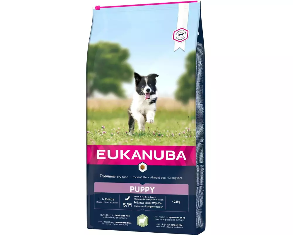 Eukanuba Trockenfutter Puppy Lamm & Reis S/M, 12 kg