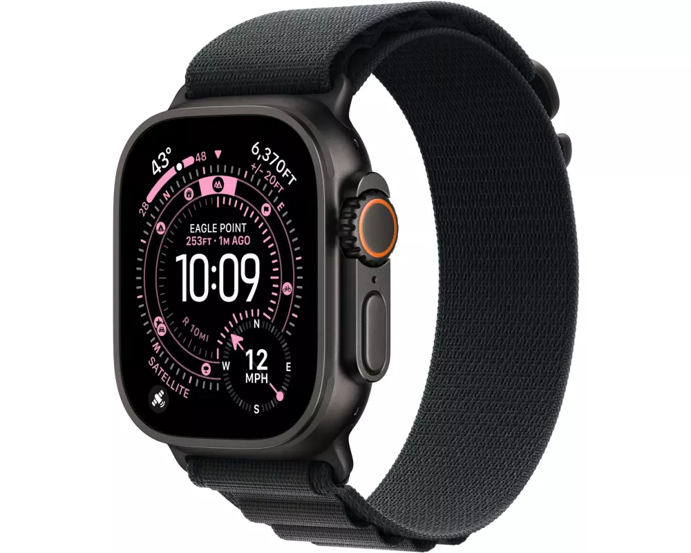 Apple Watch Ultra 3 Black Titanium Black Alpine Loop M