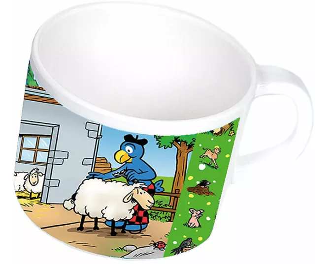 Globi Melamin Tasse Bauernhof