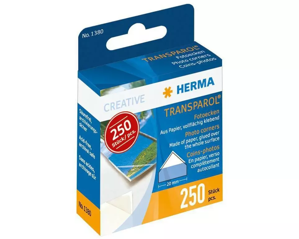 HERMA Fotoecken Transparent, 250 Stück