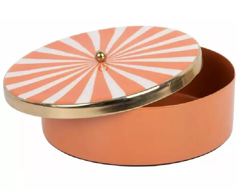 present time Vorratsdose Candy Swirl 2.3 l, Orange/Weiss