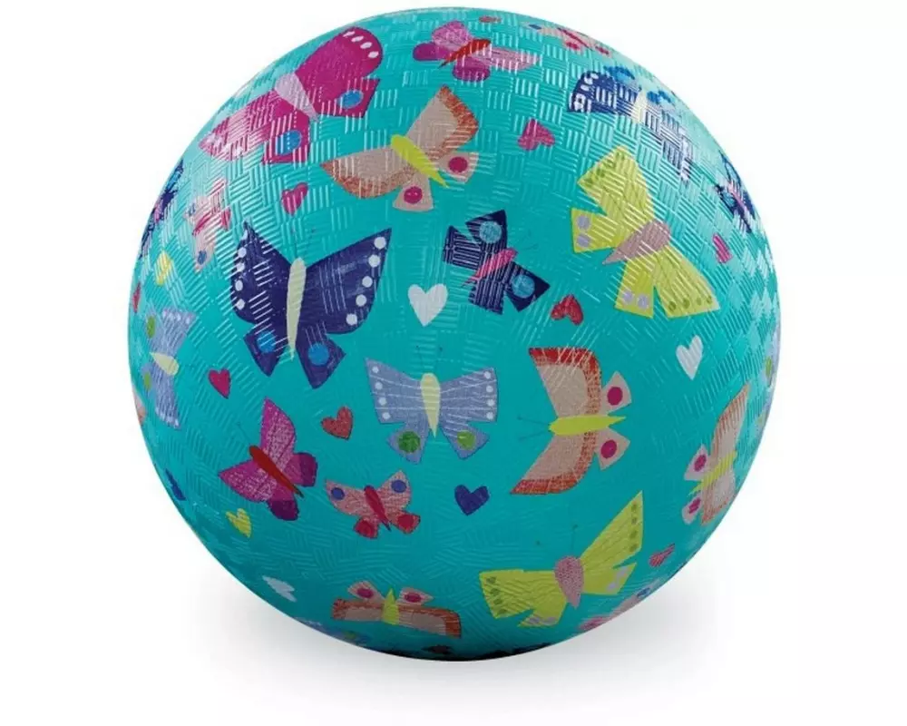 Crocodile Creek Ball Naturkautschuk, Regenbogen-Schmetterlinge, 13 cm